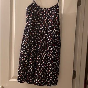 GAP navy blue/white/pink polka dot dress. Size 6